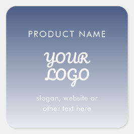 Logotypens redigerbara övertoning Färg Fyrkantigt Klistermärke
