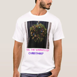 Logotypens utformning för t-shirts med julklapp