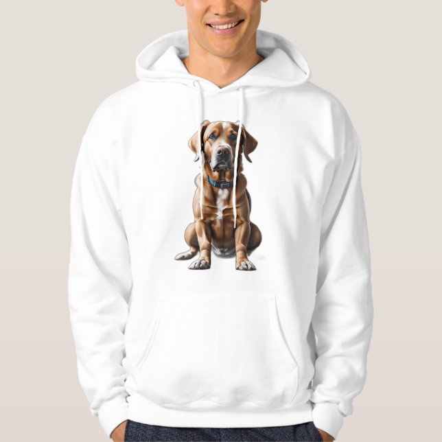 logotypens utformning t-shirt-hund hoodie (Framsida)