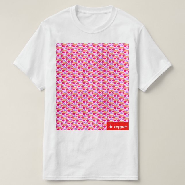 Logotypmönstervaporwave T Shirt (Design framsida)