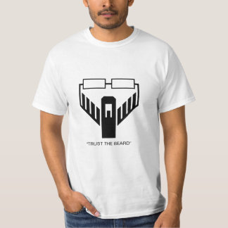 Logotypskjortan "lita på för skägget" tee shirt