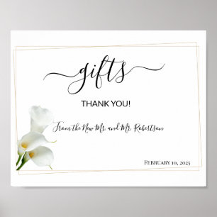 Logotypskylt från Bröllop Greenery Calla Lily Poster