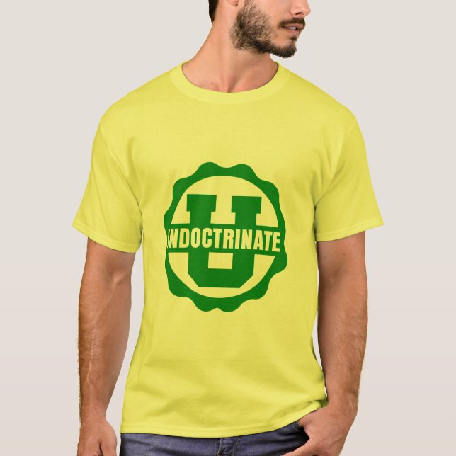 LogotypT-tröja för gult "Indoctrinate U" Tee (Framsida)