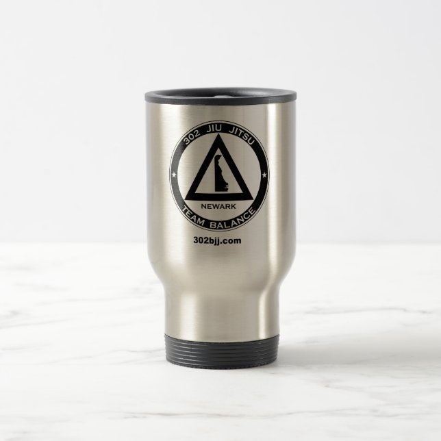 Logotyptravel mug för 302 Jiu Jitsu Resemugg (Center)