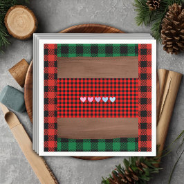 Logs Flanals Rustic Play Hearts Baby Shower Pappersservett