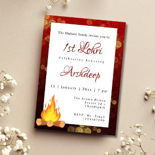 Lohri-inbjudan till inbjudan att bjuda på första L