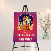 Lohri välkomstskyltar & Lohri dekoration skyltar