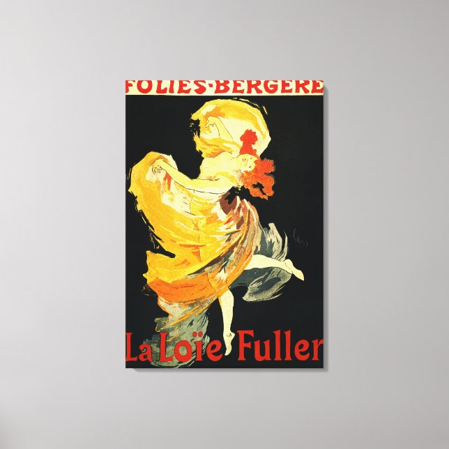 Loie Fuller vid Folies-Bergere Theater Canvastryck (Framsida)