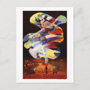 Loie Fuller vid Folies-Bergere Theater Vykort