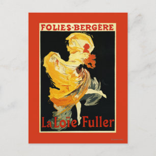 Loie Fuller vid Folies-Bergere Theater Vykort