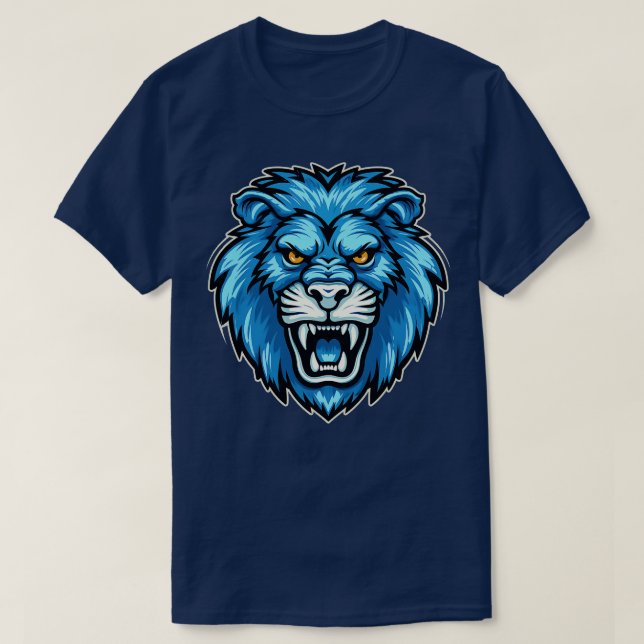 Loin Ansikte i Blue Tones T Shirt (Design framsida)