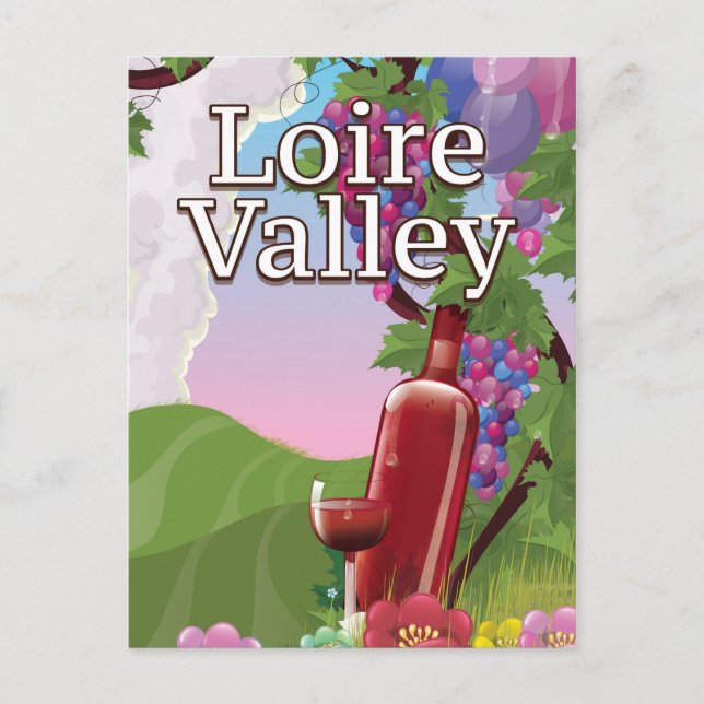 Loire-dalens vintravelaffisch vykort (Framsida)