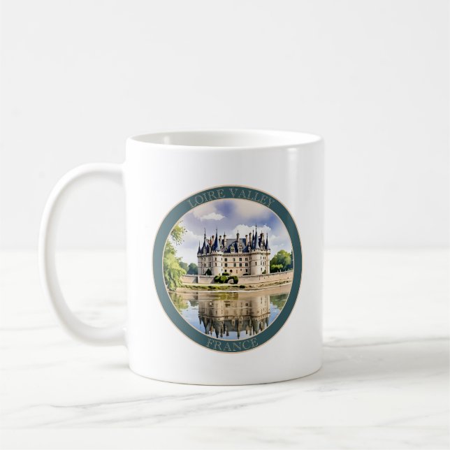 Loire Valley Chateau, Frankrike Kaffemugg (Vänster)