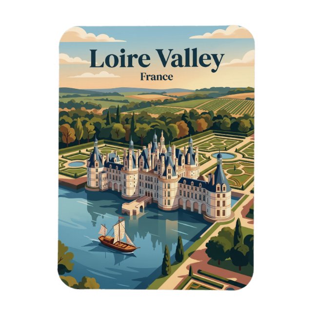 Loire Valley Frankrike Magnet (Vertikal)
