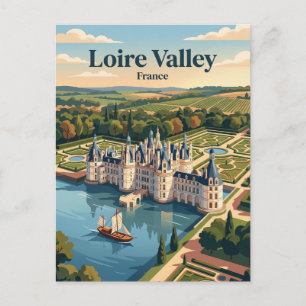 Loire Valley Frankrike Vykort