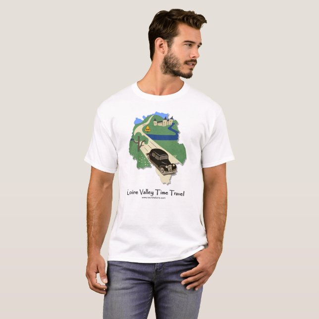 Loiret Valley med klassikerbilen T Shirt (Hel framsida)