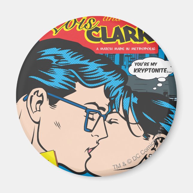 Lois and Clark Tecknad Magnet (Framsidan)