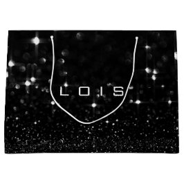 Lois Black White Glitter Favor Spark