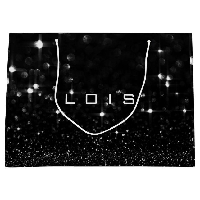 Lois Black White Glitter Favor Spark (Framsidan)