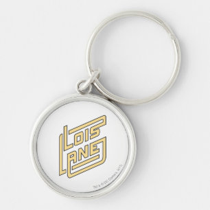 Lois Lane-Logotyp Rund Silverfärgad Nyckelring