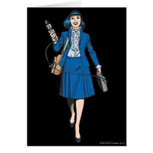 Lois Lane med mikrofon Hälsningskort