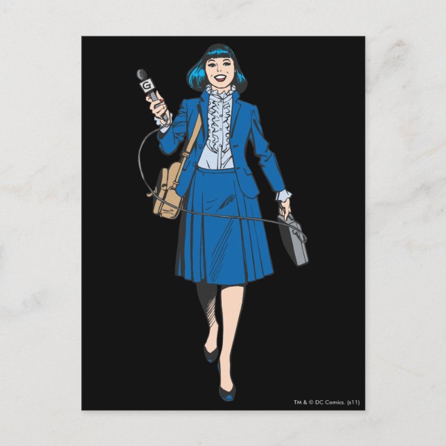 Lois Lane med mikrofon Vykort (Framsida)