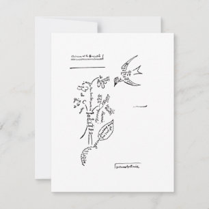 L'oiseau et le bouquet, Apollinaire Anteckningskort