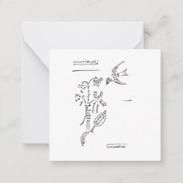 L'oiseau et le bouquet, Apollinaire Anteckningskort