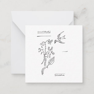 L'oiseau et le bouquet, Apollinaire Anteckningskort