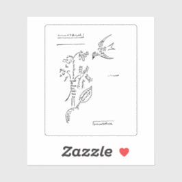 L'oiseau et le bouquet, Apollinaire Klistermärken
