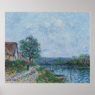 Loiseau - Riverside Seine at port de Joie Poster