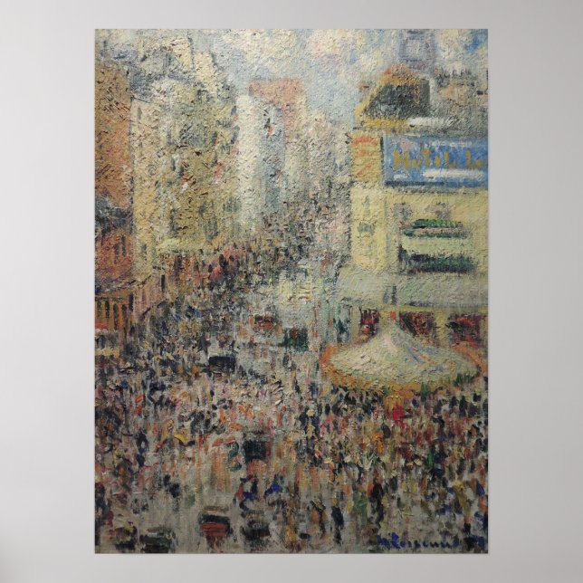 Loiseau - Rue Clignancourt i Paris den 14 juli 19… Poster (Framsidan)