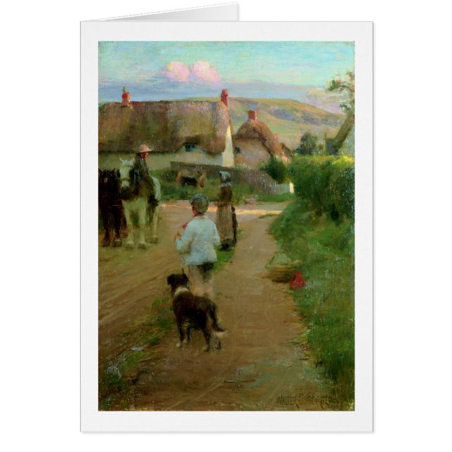 Loiterersna, 1888 (olja på kanfas) hälsningskort (Framsidan)