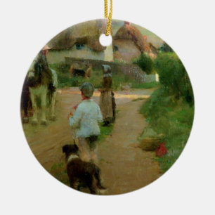 Loiterersna, 1888 (olja på kanfas) julgransprydnad keramik