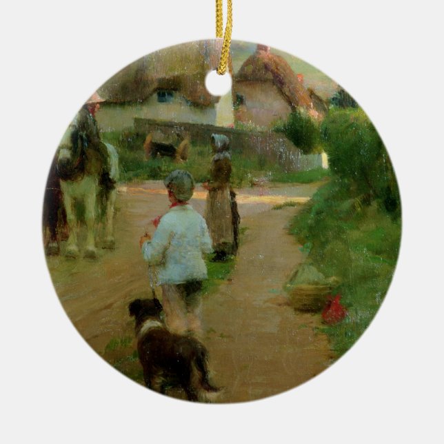 Loiterersna, 1888 (olja på kanfas) julgransprydnad keramik (Framsidan)