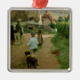 Loiterersna, 1888 (olja på kanfas) julgransprydnad metall