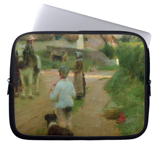 Loiterersna, 1888 (olja på kanfas) laptop fodral (Framsidan)