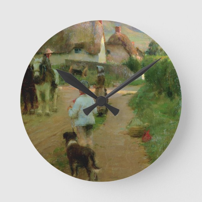 Loiterersna, 1888 (olja på kanfas) rund klocka (Framsida)