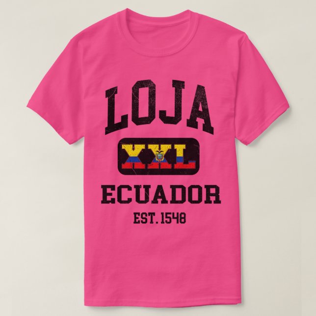 Loja Ecuador XXL Athletic Design T Shirt (Design framsida)