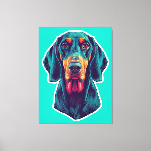 Lojal Glöd – Vibrerande Bluetick Coonhound Popkons Canvastryck