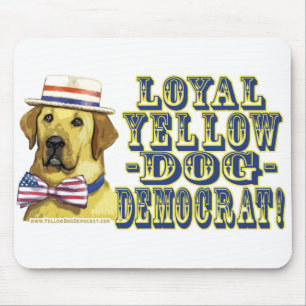 Lojal gul hunddemokrat Mousepad Musmatta