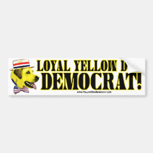 Lojal gul hunddemokratbildekal bildekal