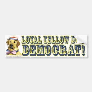 Lojal gul hunddemokratbildekal bildekal