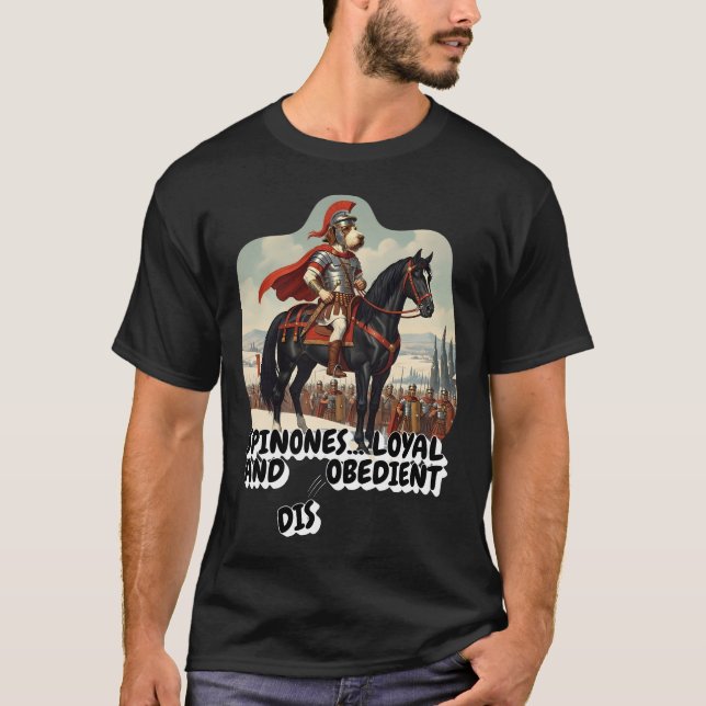 Lojal italiensk Spinone T Shirt (Framsida)