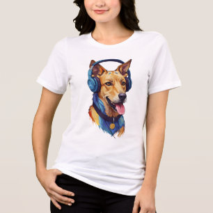 Lojala Beats – Abstrakt hund som lyssnar på musik T Shirt