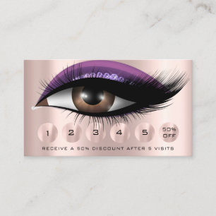 Lojalitet 6 Makeup Makeup Eyelash Drift Lila Ro Visitkort