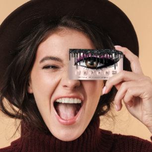 Lojalitet 6 Makeup Rosa Makeup Eyelash-tillägg Visitkort