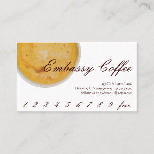 Lojalitet för ambassadkaffedrink/stansmaskinkort