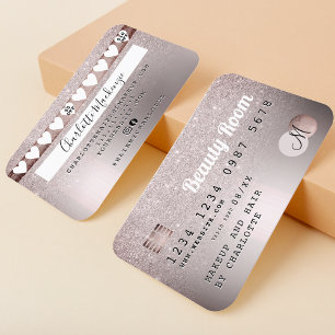 lojalitet mot Kredit-kort grått metallisk glitter Visitkort