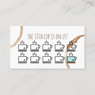 lojaliteten belönar kortcoffeeshopcafen visitkort